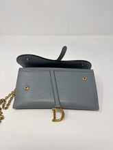 Christian Dior Bag, Blue Calfskin Saddle Chain Pouch