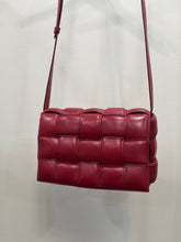 Bottega Veneta Bag, Dark Red Nappa Maxi Intreccio Padded Cassette Crossbody Bag