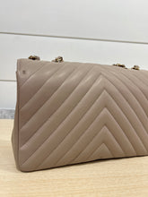Chanel Bag, Taupe Calfskin Chevron Quilted Medium Statement Flap Bag