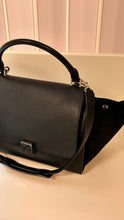 Celine Bag, Black Drummed Calfskin & Suede Trapeze Tote