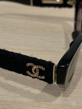 Chanel Black Cat Eye Tweed Sunglasses