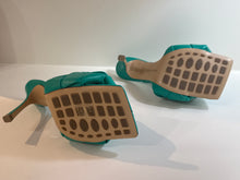 Bottega Veneta Shoes, Spring Green Leather Woven Heeled Mules (size 39.5)