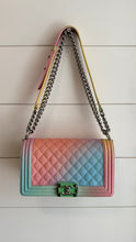 Chanel Bag, 2017 Rainbow Quilted Caviar Medium Boy Bag