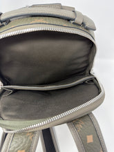MCM Bag, Olive Green Leather Stark Small Backpack