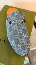 Gucci Shoes, Denim GG Princetown Mules (size 38.5)