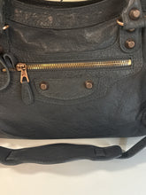 Balenciaga Bag, Grey Lambskin Leather Giant 12 Rose Gold City Bag