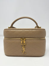 Saint Laurent Bag, Beige Gaby Vanity Mini Quilted Leather Top-Handle Bag