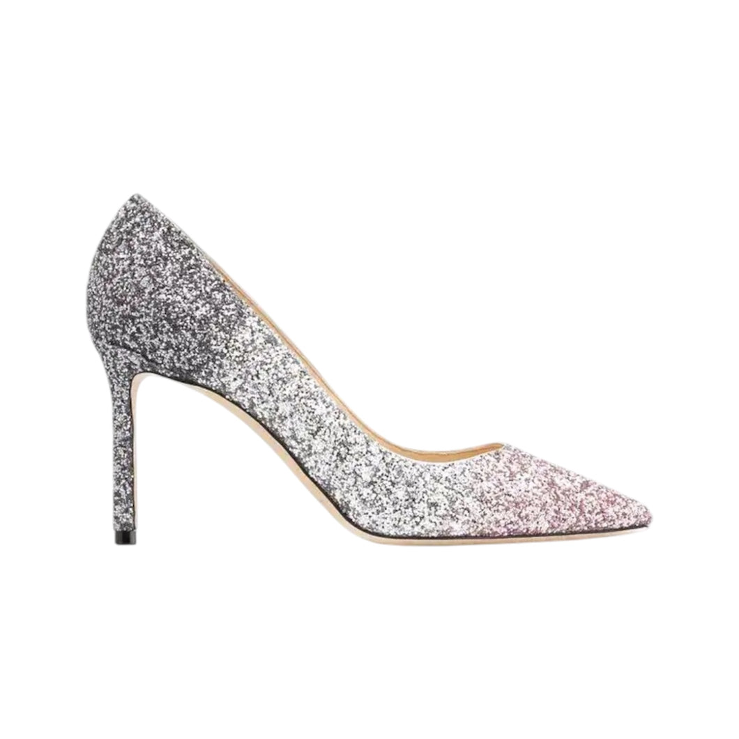 Jimmy Choo Shoes, Romy Glitter-Embellished Pumps (size 38)