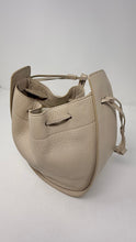 The Row Bag, Cream Pebbled Leather Drawstring Bucket Bag