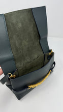 Victoria Beckham Green Leather Chain Mini Pouch