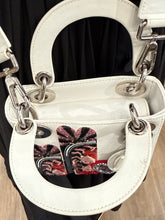 Christian Dior Bag, White y Sequin-Accented Micro Lady Dior Bag