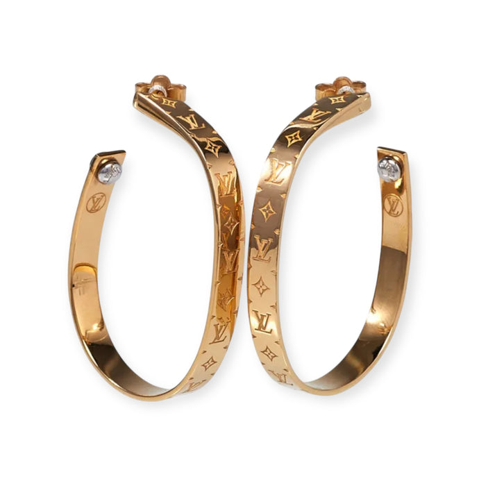 Louis Vuitton Nanogram Hoop Earrings