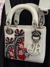 Christian Dior Bag, White y Sequin-Accented Micro Lady Dior Bag