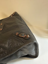 Balenciaga Bag, Grey Lambskin Leather Giant 12 Rose Gold City Bag