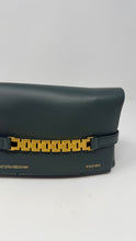 Victoria Beckham Green Leather Chain Mini Pouch