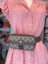 Gucci Bag, Brown Coated Canvas Ophidia Belt Bag