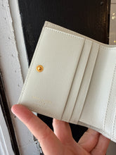 Saint Laurent Ivory Grain De Poudre Matelasse Chevron Monogram Zipped Card Case