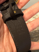 Gucci Dark Brown Leather Gold GG Belt (size 100)