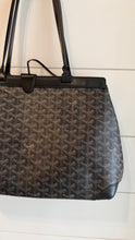 Goyard Bag, Black Goyardine Canvas Bellechasse PM Tote