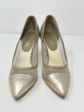Chanel Shoes, Gold Leather Mesh Pumps (size 39)