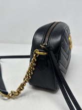 Gucci Bag, Black Calfskin Matelasse Small GG Marmont Chain Shoulder Bag