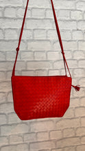 Bottega Veneta Bag, Red Nappa Intrecciato Leather Crossbody