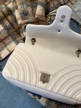 Gucci Bag, White Leather GG Marmont Small Shoulder Bag