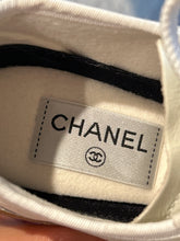 Chanel Shoes, White Leather CC Sneakers (size 37)