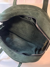 Celine Bag, Forest Green Suede Bowling Bag