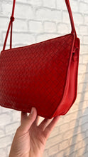 Bottega Veneta Bag, Red Nappa Intrecciato Leather Crossbody