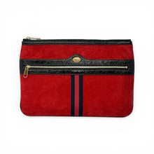 Gucci Bag, Red Ophidia GG Suede Leather Clutch