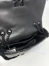 MCM Bag, Black Leather & Shearling Travia Small Shoulder Bag