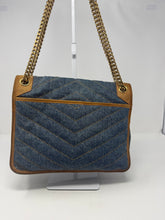 Saint Laurent Bag, Denim Suede Monogram Medium Niki Chain Satchel