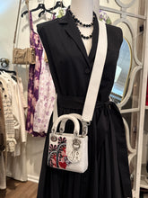 Christian Dior Bag, White y Sequin-Accented Micro Lady Dior Bag