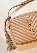 Saint Laurent Bag, Dark Beige Quilted Leather Lou Medium YSL Camera Bag