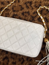 Chanel Bag, 1994 White Lambskin Leather Tassel Camera Crossbody