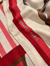 Hermès "Coaching" Silk & Cashmere Scarf 140