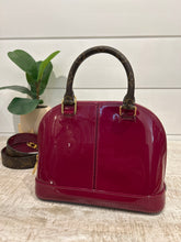 Louis Vuitton Bag, Raspberry Vernis Patent Leather Monogram Alma BB