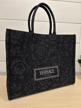 Versace Bag, Black Barocco Athena Large Tote Bag