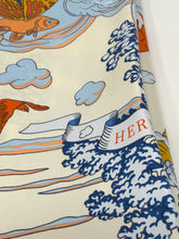 Hermès Creme, Bleu Clair and Multicolor Silk Sur Mon Nuage Scarf 90