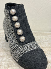 Chanel Shoes, Tweed Pearl Cap Toe Short Boots (size 36.5)