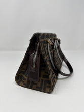 Fendi FF Monogram Zucca Canvas East/West Top Handle Bag