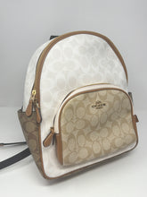 Coach Bag, Signature Canvas & Tan Leather Court Backpack