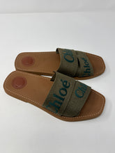 Chloé Shoes, Olive Green Woody Sandals (size 41)