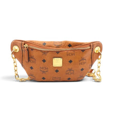 MCM Bag, Cognac Leather Fursten Chain Small Belt Bag