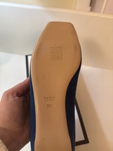 Gucci Shoes, Blue Suede Dionysus Flats (size 39.5)