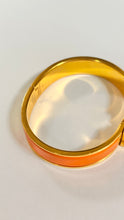 Hermès Orange & Gold H Clic Clac Bracelet