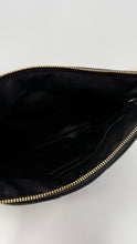 Tory Burch Black Leather Kira Diamond Quilt Pouch