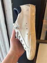 Golden Goose Shoes, White Superstar Sneakers, Navy (size 36)