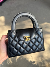 Chanel Bag, Black Shiny Aged Calfskin Quilted Nano Kelly Shopper Bag